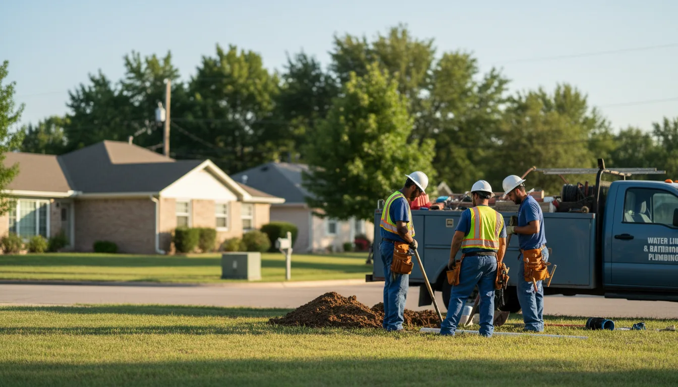 Residential water line and bathroom plumbing service in Brookfield, GA
